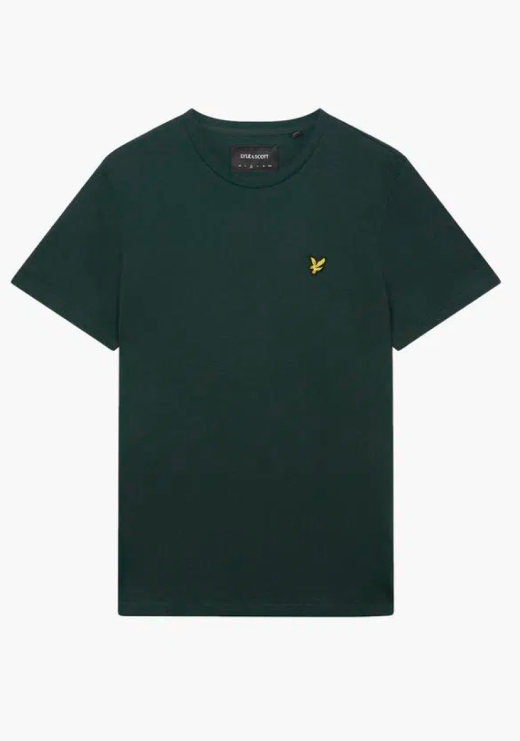 Plain T-shirt effen basic geel logo X311 argyle tea