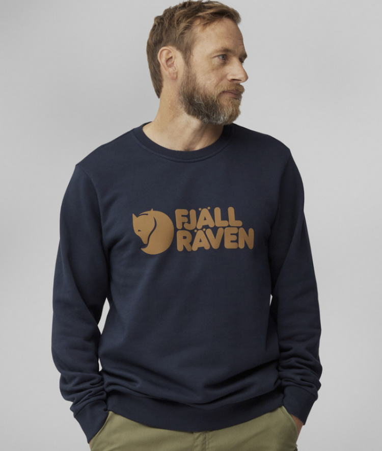 Fjällräven Logo Sweater Men 555 dark navy