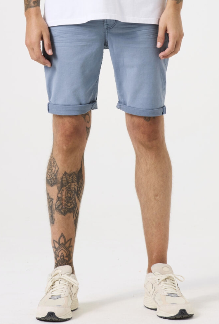 Rocko Short stretch met touwtjes 4815 Stone blue