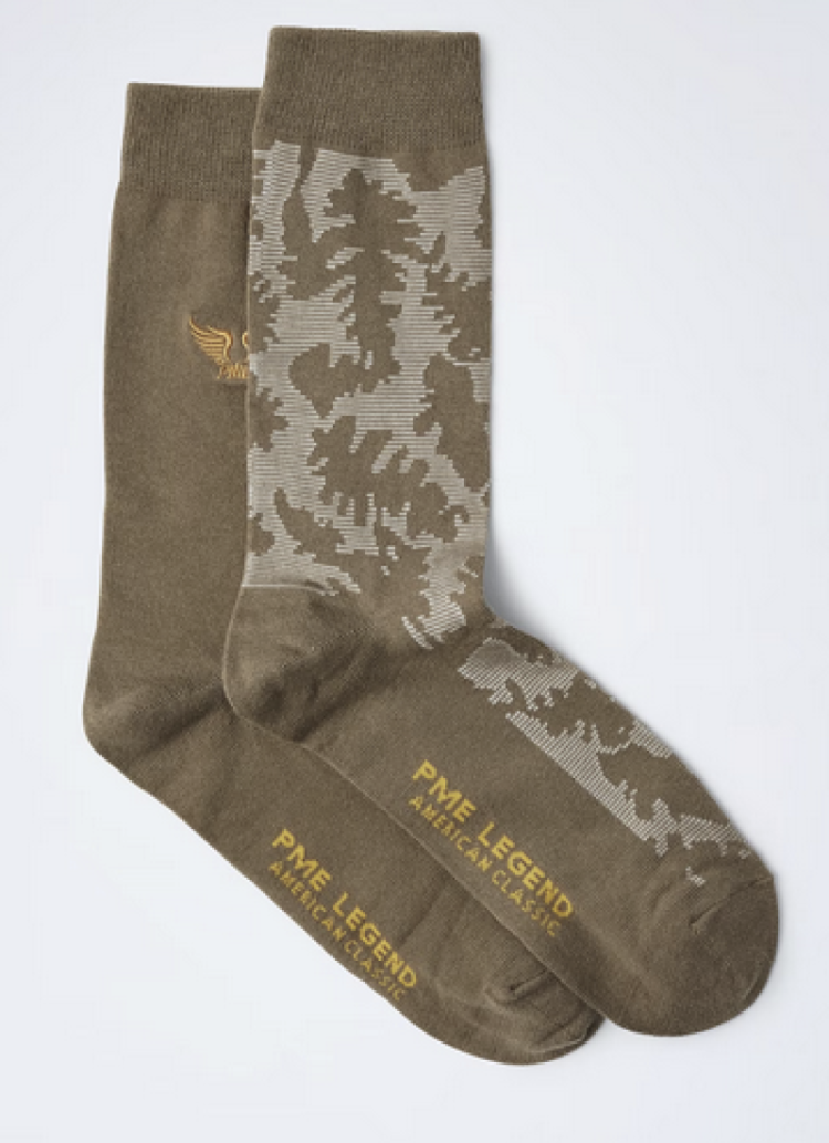 Sokken duopack met print 7011 Birch
