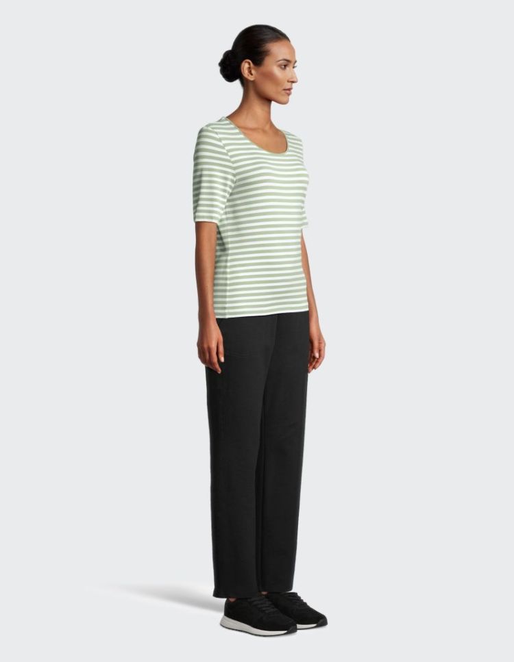 Allison t-shirt km gestreept 10443 salbei st