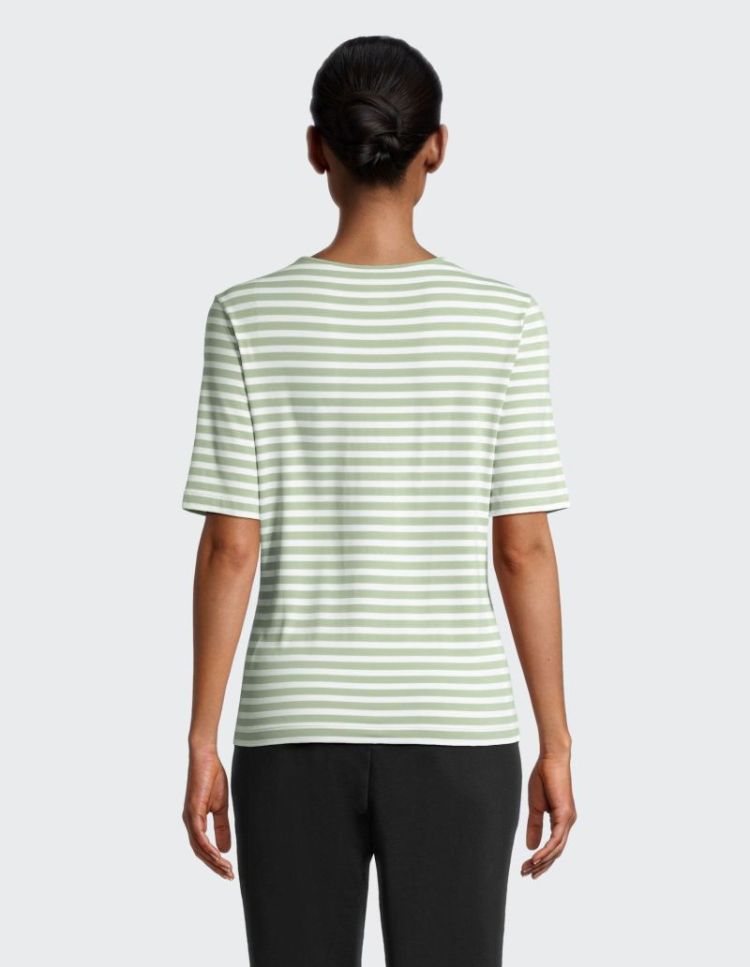 Allison t-shirt km gestreept 10443 salbei st