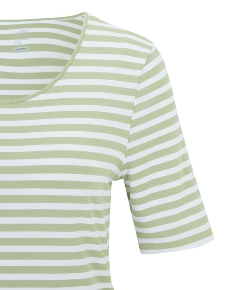 Allison t-shirt km gestreept 10443 salbei st