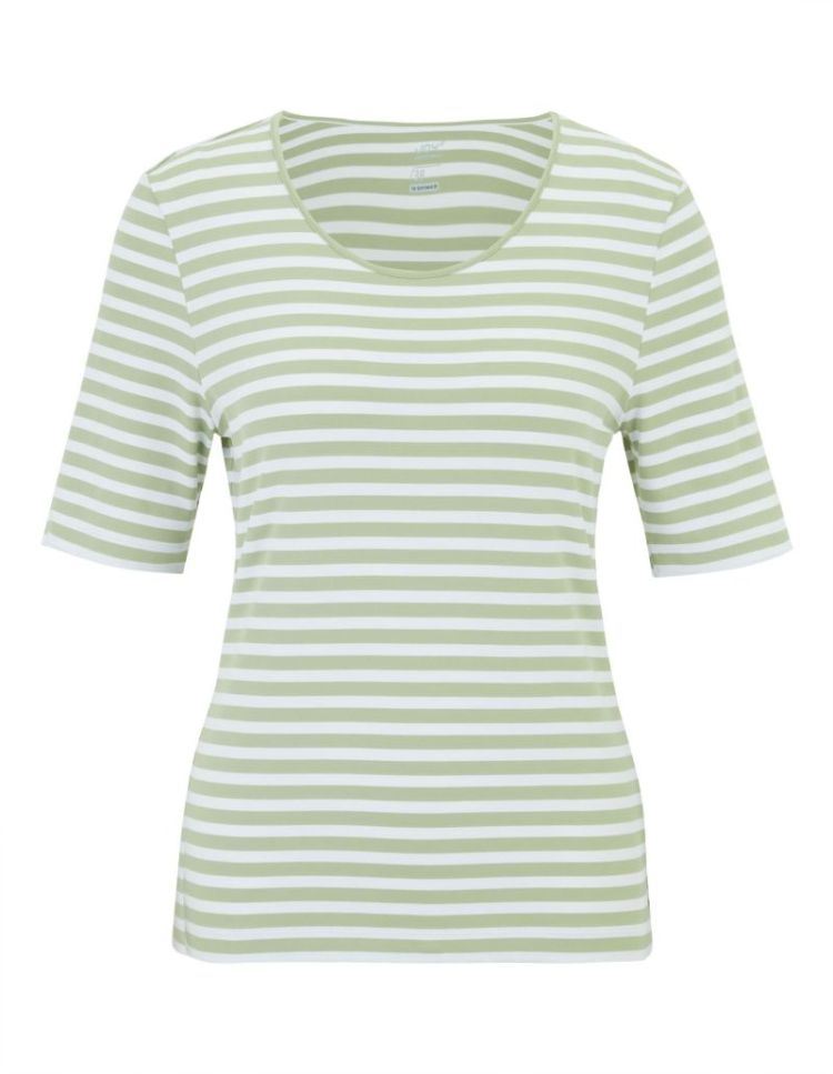 Allison t-shirt km gestreept 10443 salbei st