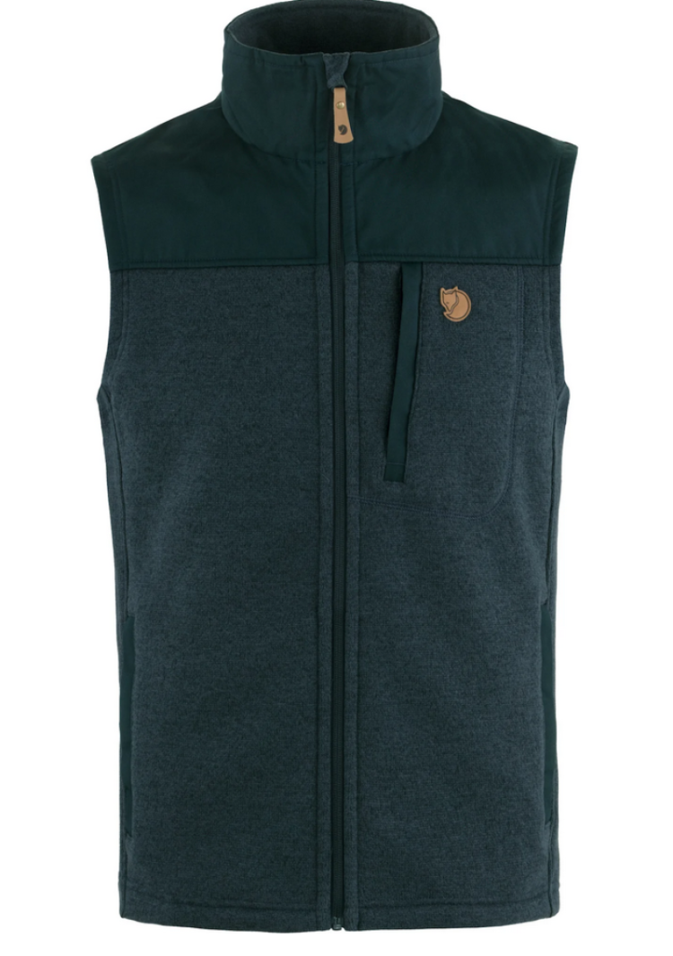 Buck Fleece Vest Men 555 Dark Navy