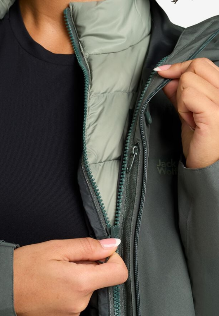 Icecape 3in1 Down Jkt Women RDS 4136 Slate Gree