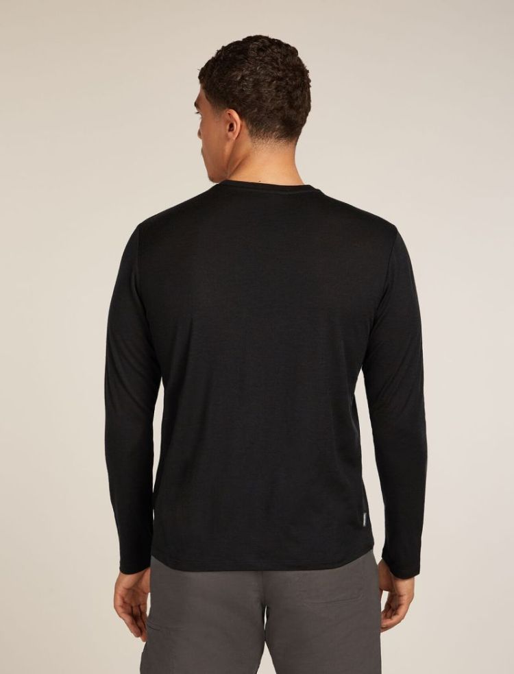 Me Tech Lite LS Tee Rain Ridge 001 Black