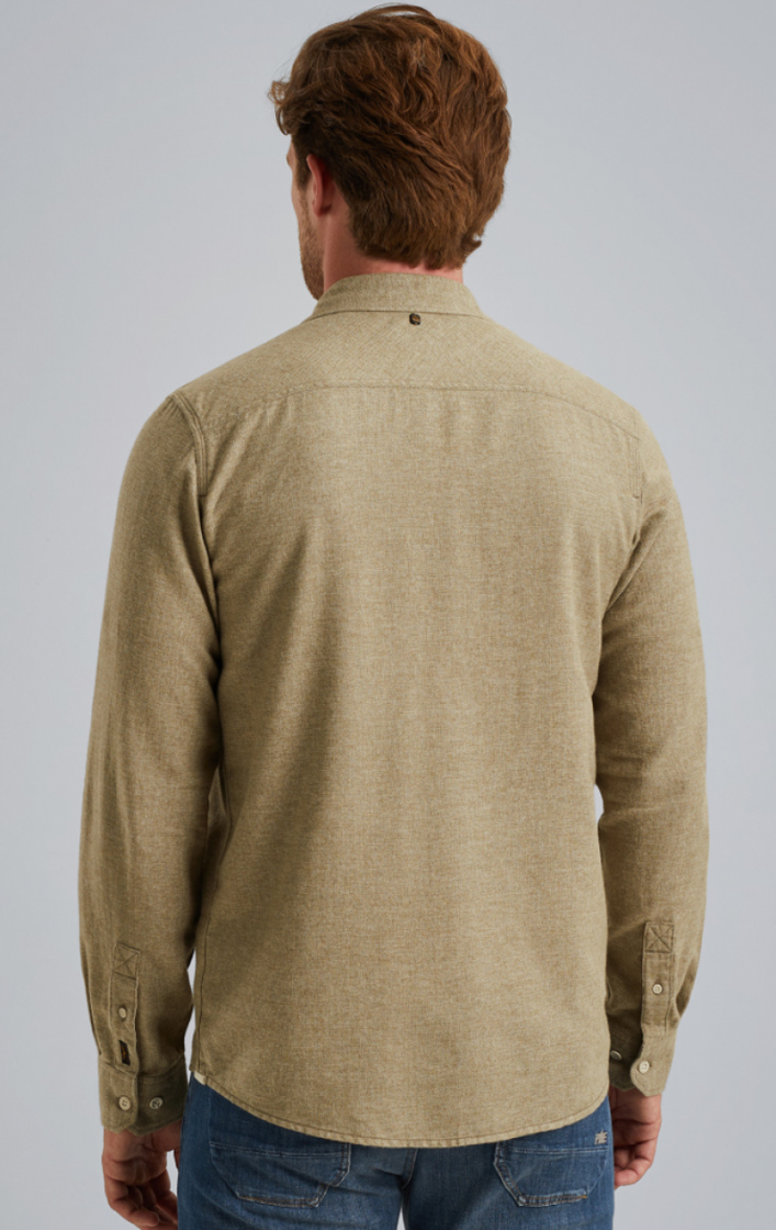 Hemd effen LM actie 6389 dusky gree