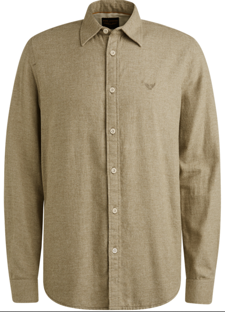 Hemd effen LM actie 6389 dusky gree