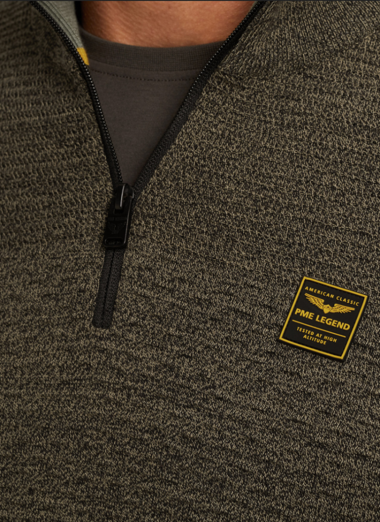 Pull halve rits actie 6389 dusky gree