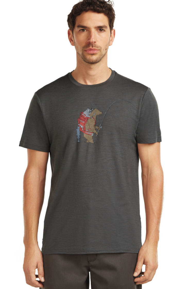 Me 150 Tech Lite SS Tee Bear Catch 0A1 Obsidian