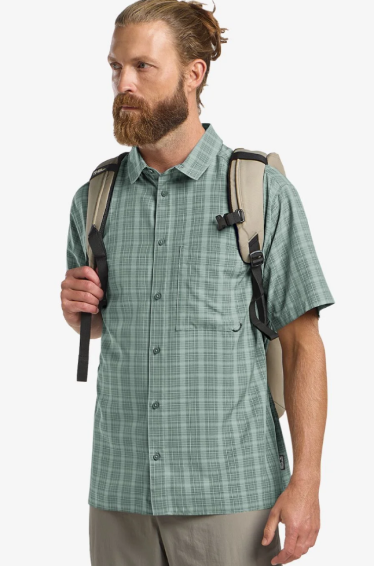 Meseta Shirt Men T0386 Check sago palm
