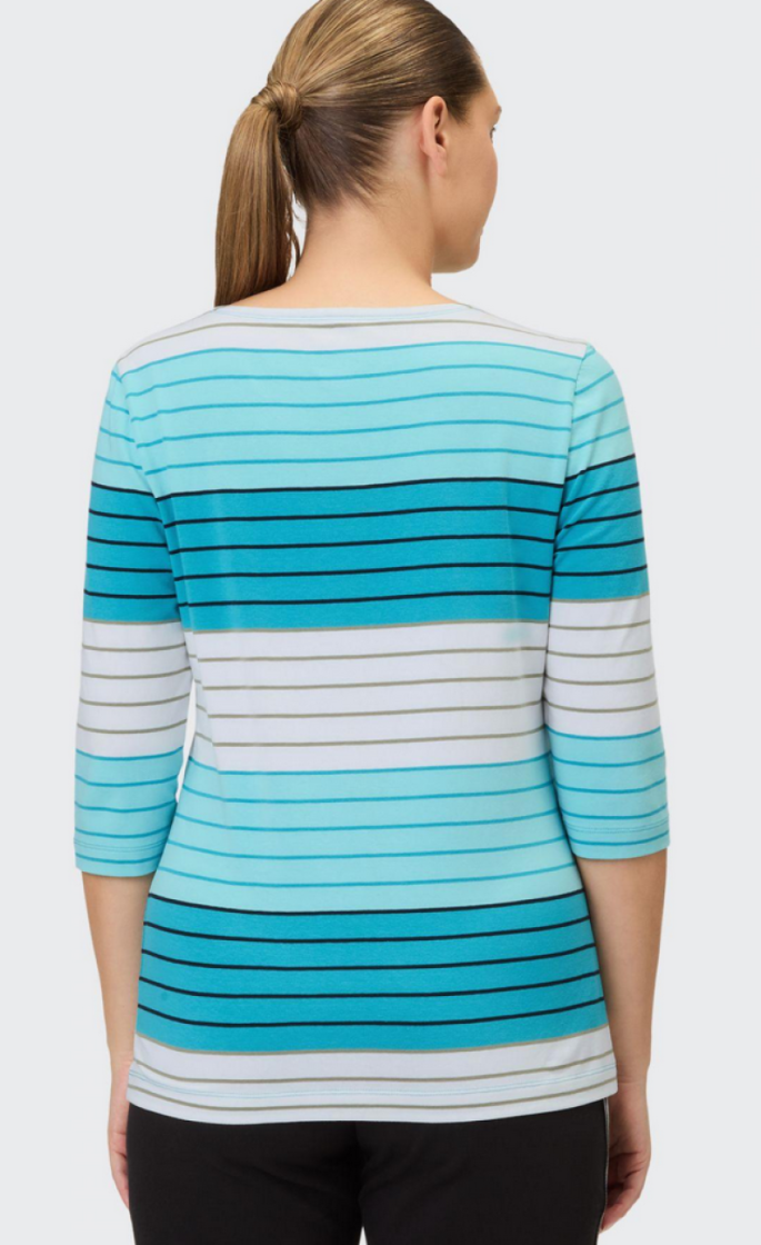 Luana t-shirt hlm gestreept  10621 light top