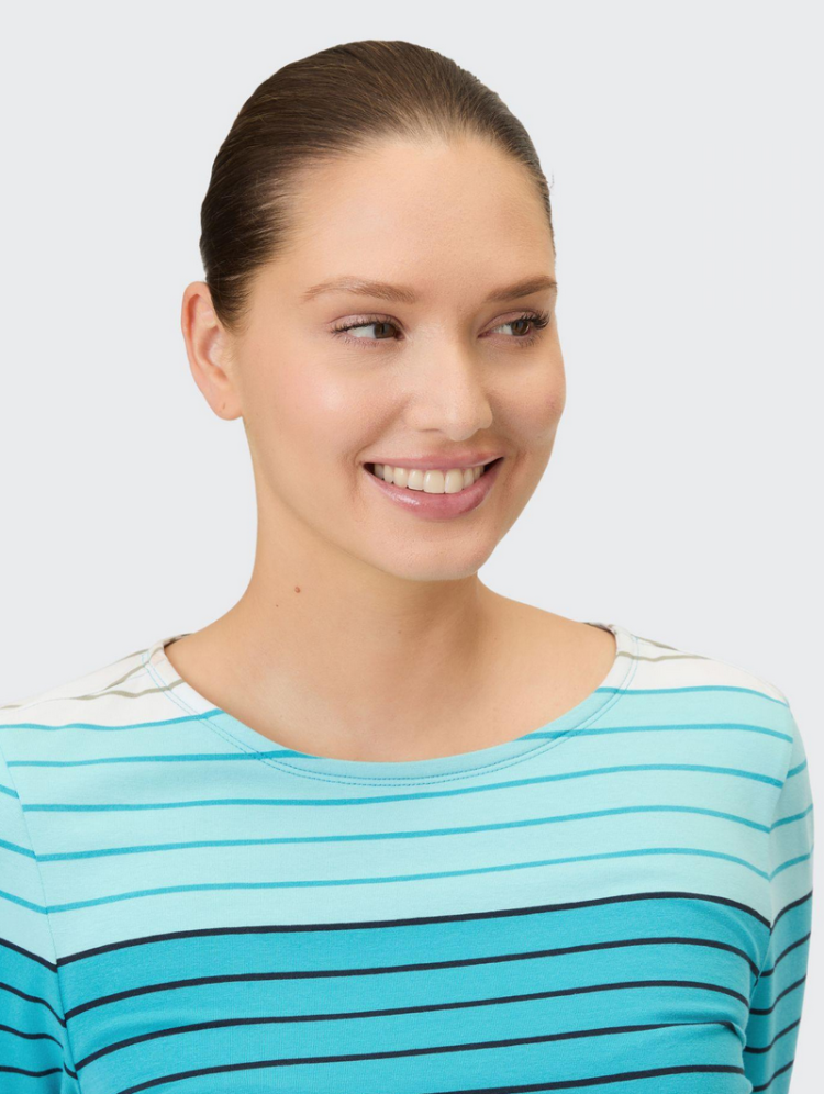 Luana t-shirt hlm gestreept  10621 light top
