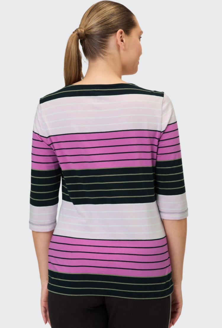 Luana t-shirt hlm gestreept  10620 rosebloom
