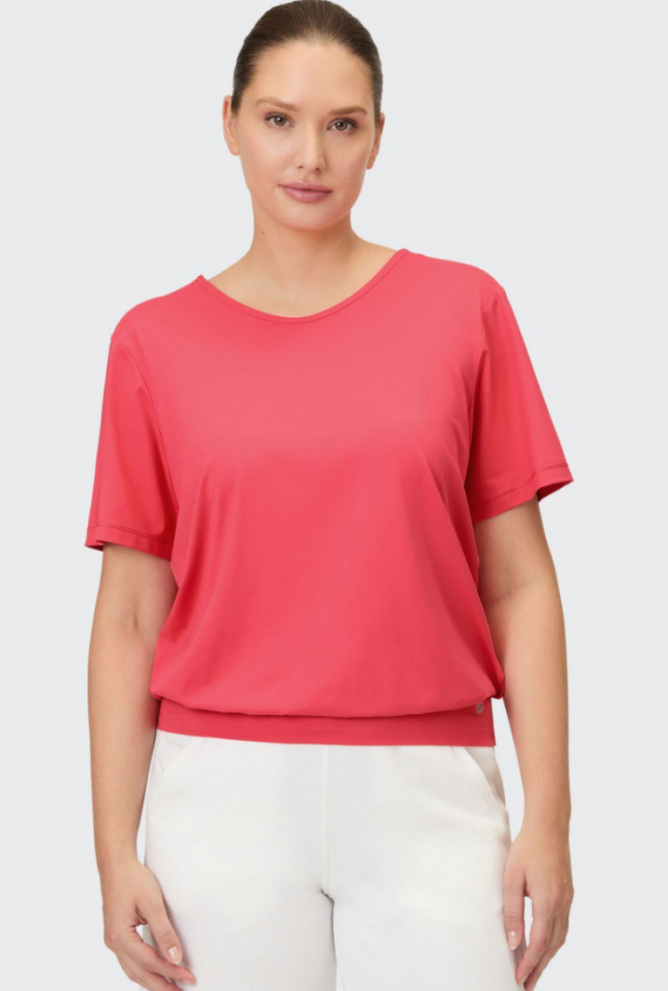 Liora T-shirt met brede boord 10514 hibiscus
