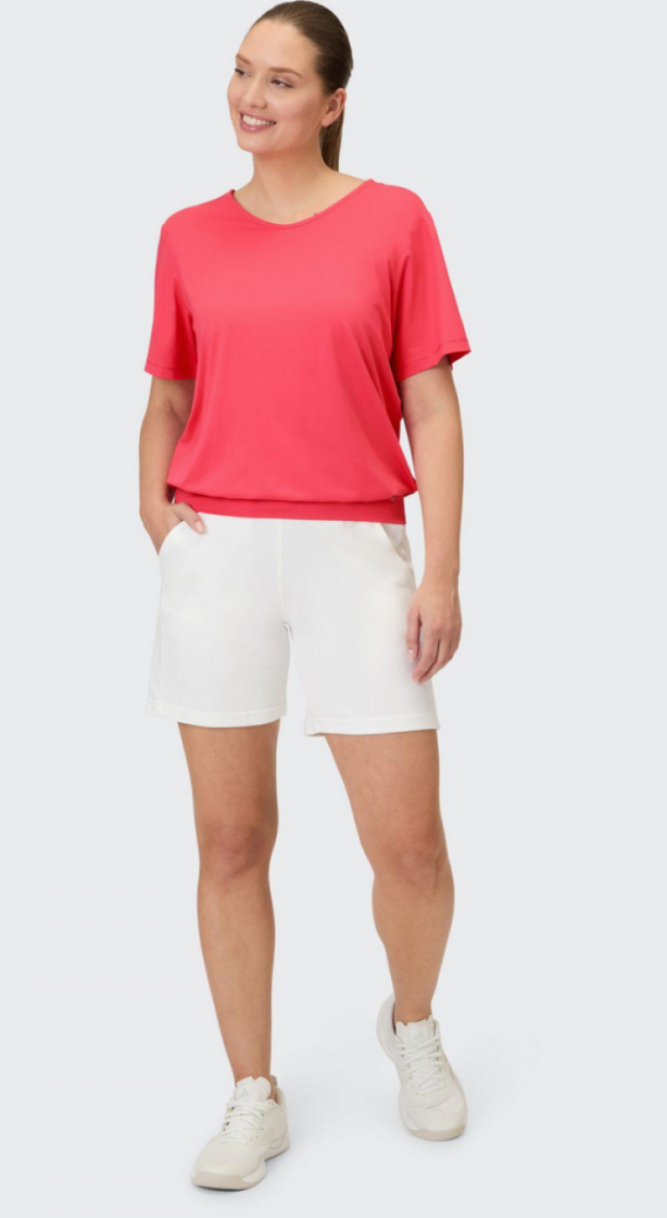 Liora T-shirt met brede boord 10514 hibiscus