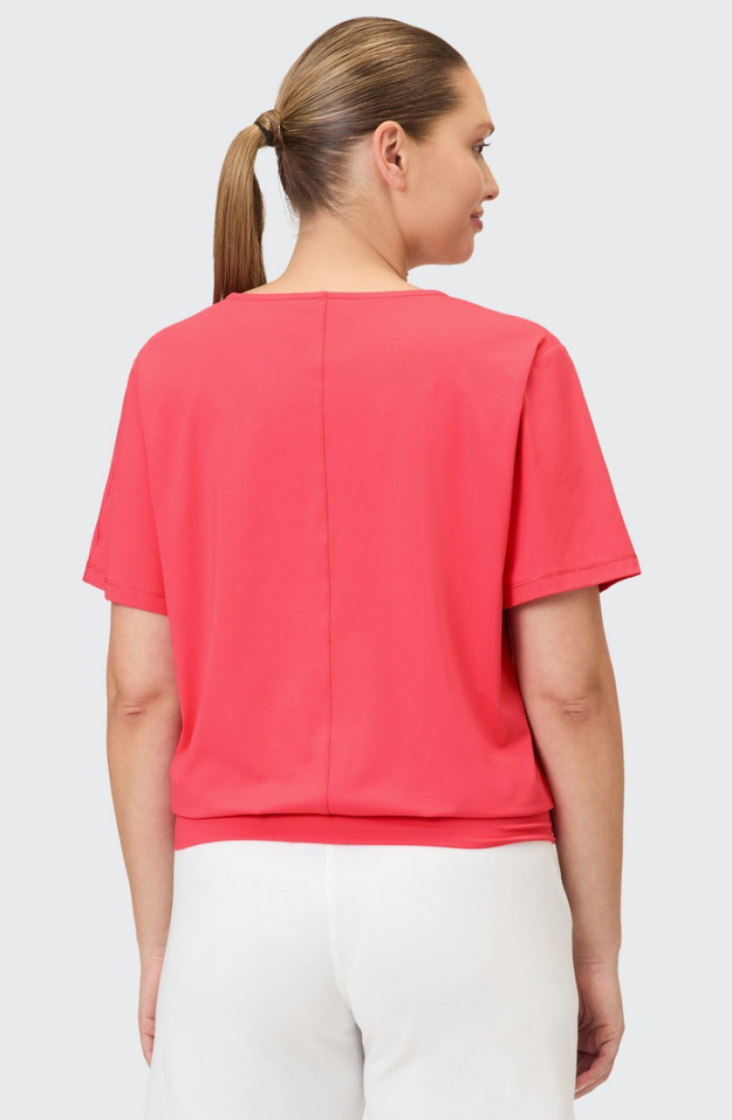 Liora T-shirt met brede boord 10514 hibiscus