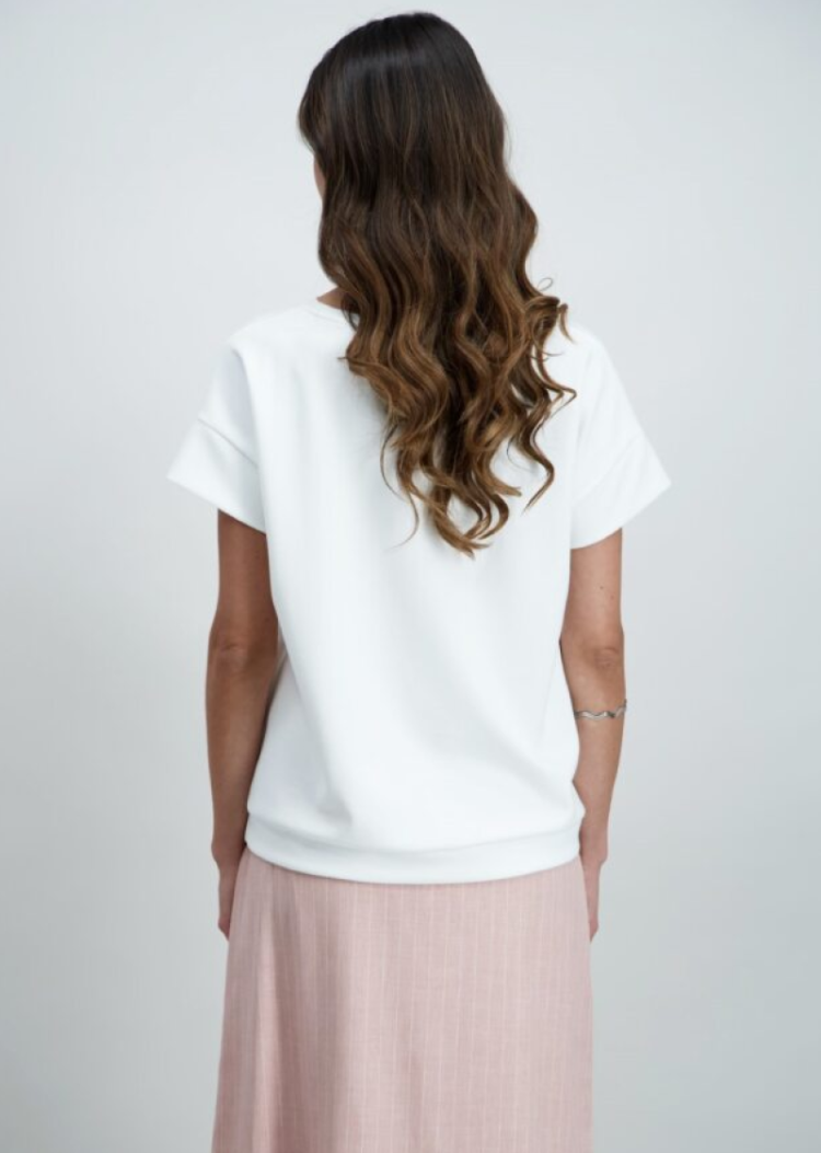 Sweater t-shirt superzachte kwaliteit 1 ecru   