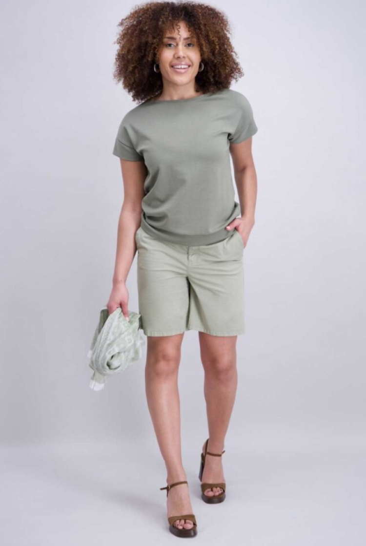 Sweater t-shirt superzachte kwaliteit 15 kaki    