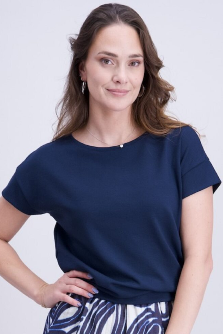 Sweater t-shirt superzachte kwaliteit 96 marine