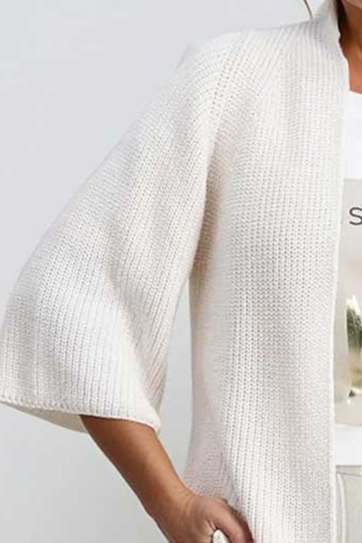 Cardigan hlm split achteraan 1 ecru   