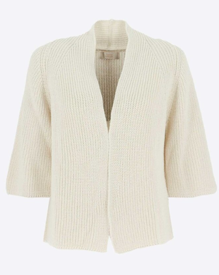 Cardigan hlm split achteraan 1 ecru   