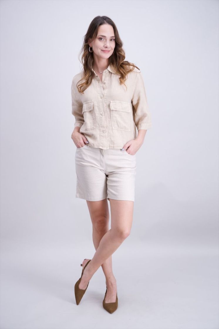 Vestblouse hlm linnen  2 beige 