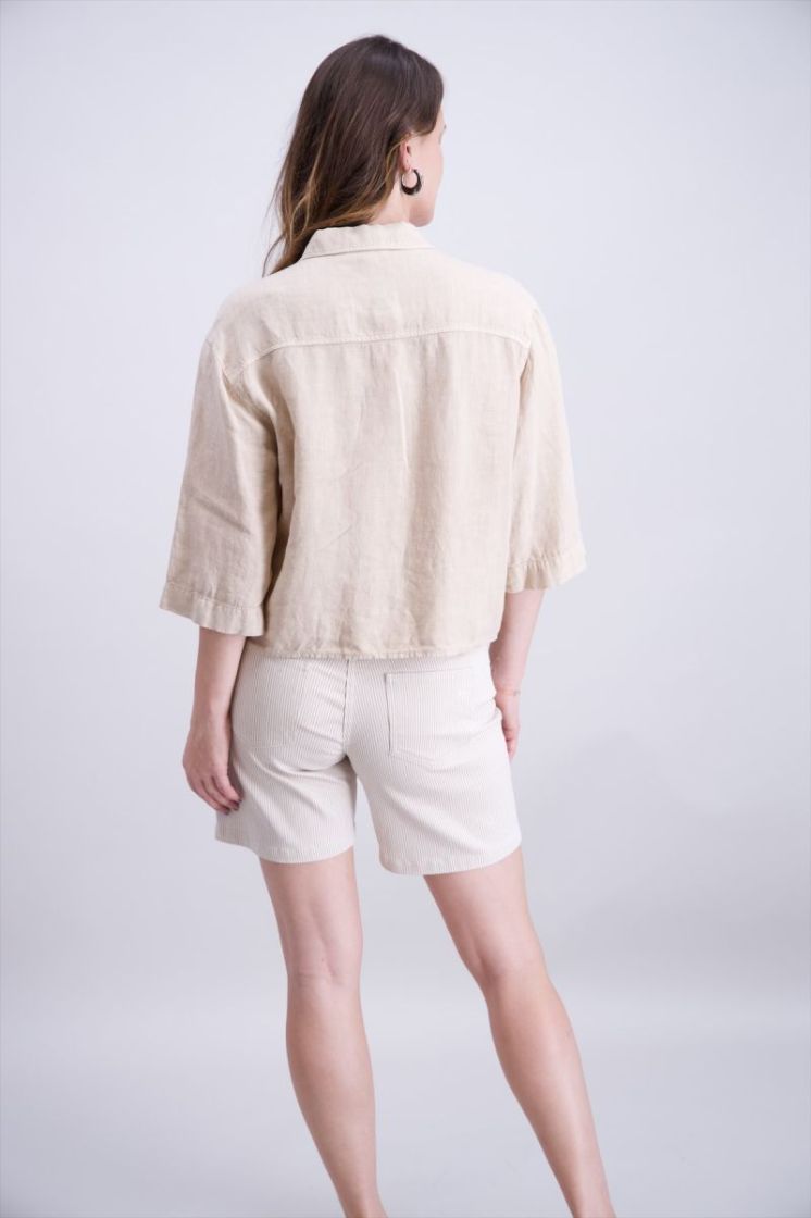 Vestblouse hlm linnen  2 beige 