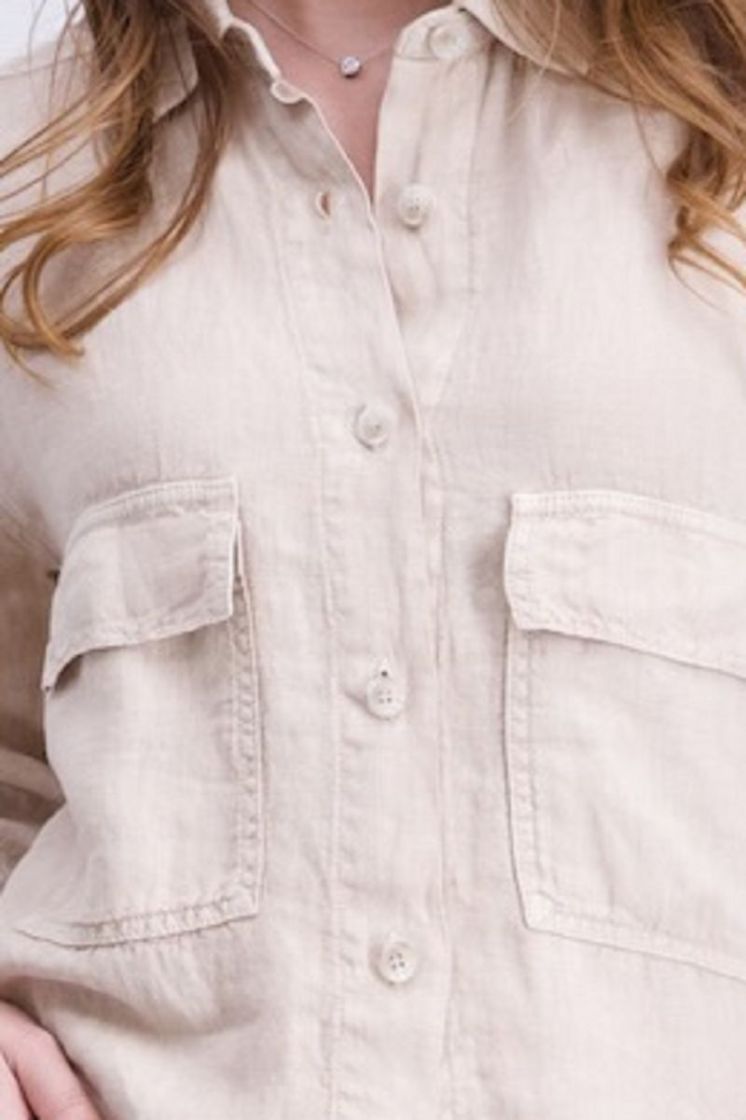 Vestblouse hlm linnen  2 beige 