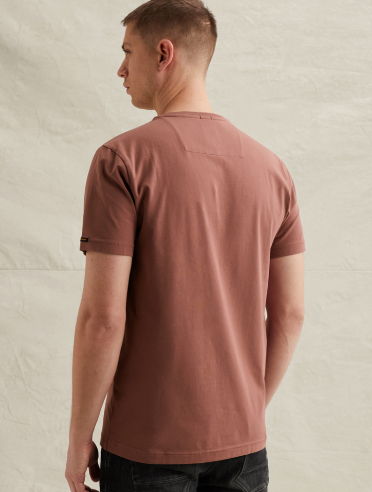 T-shirt effen basic 4085 roan rouge