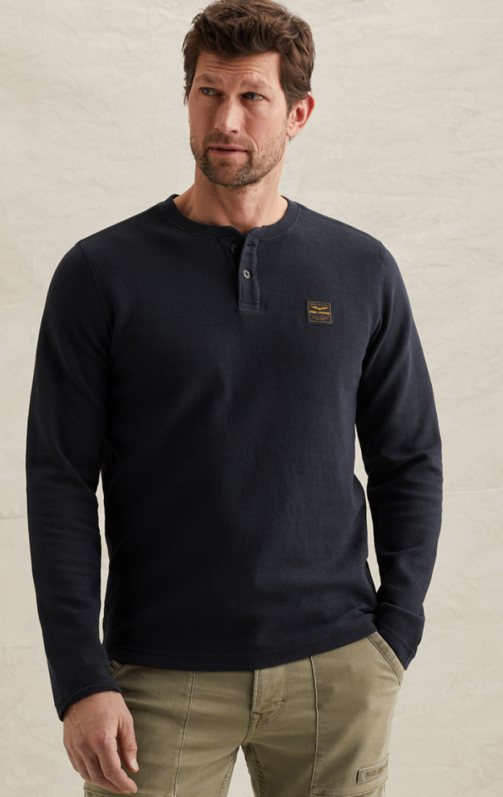 Henley t-shirt lm met knoopjes bovenaan 5281 Salute
