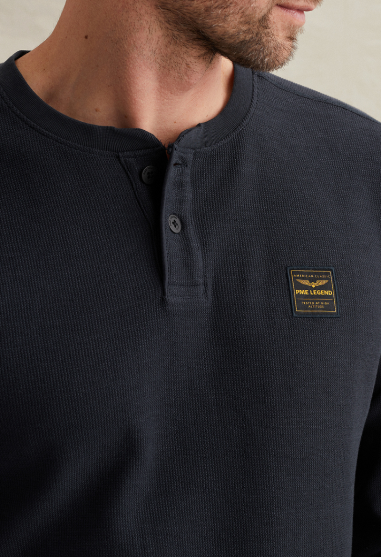 Henley t-shirt lm met knoopjes bovenaan 5281 Salute