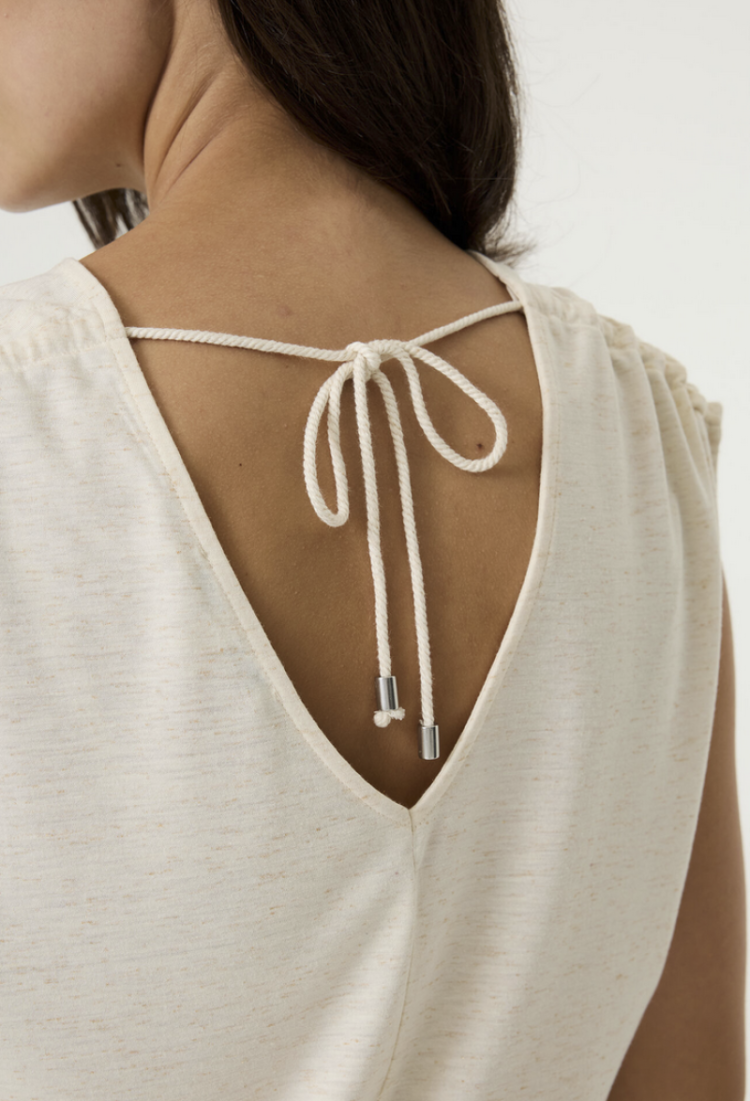 T-shirttopje met touwtje op rug  4294 Whitecap