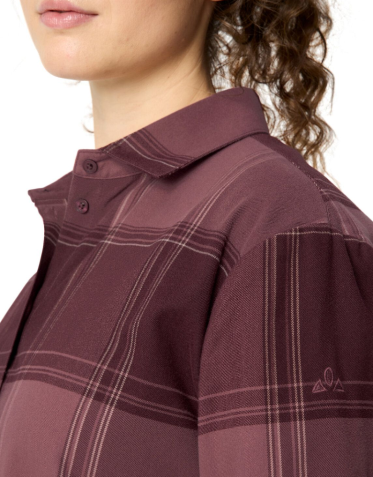 Wo Farsund LS Shirt III 348 Ruby Dusk