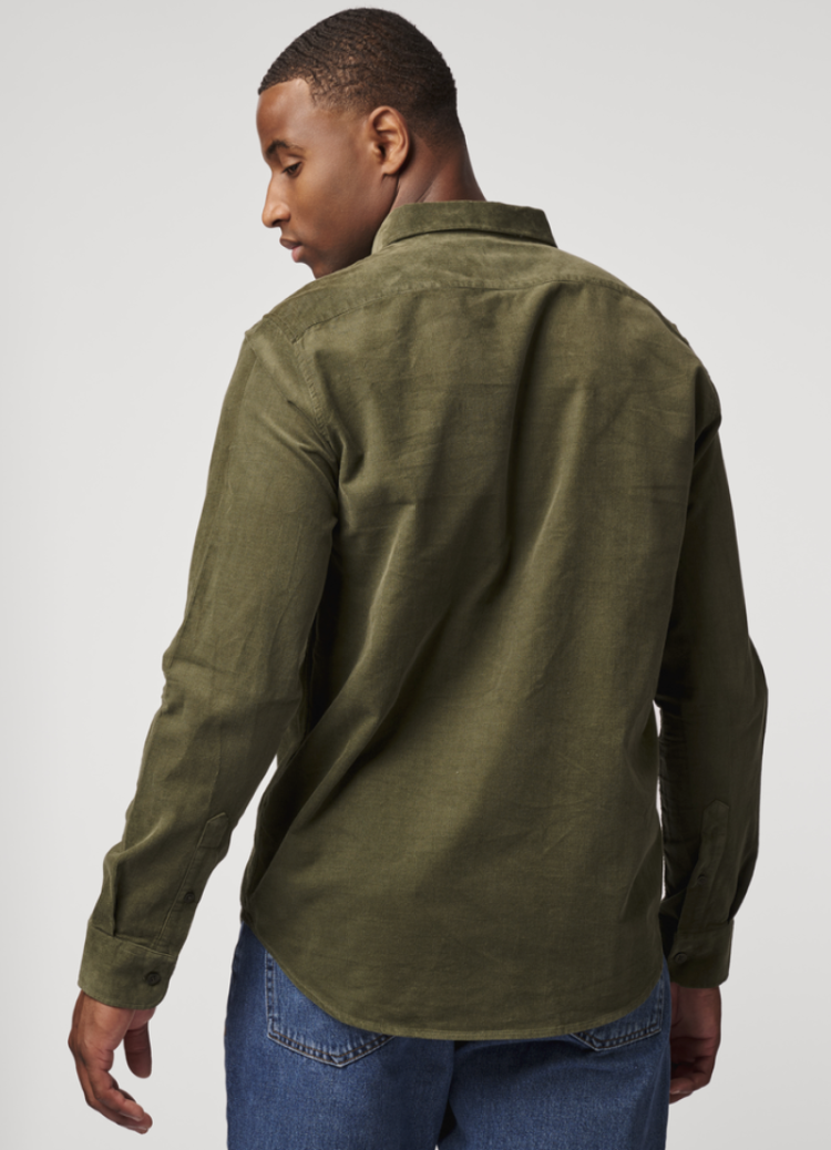 Hemd fijne ribfluweel 526 evergreen