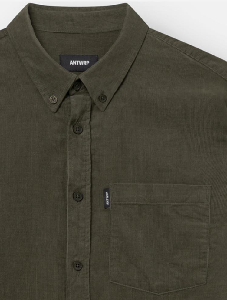 Hemd fijne ribfluweel 526 evergreen