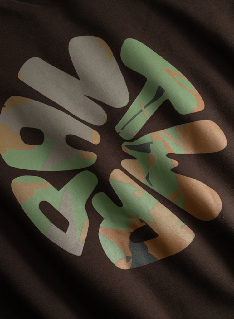Sweater backprint letters Antwrp in cirkel  600 brown
