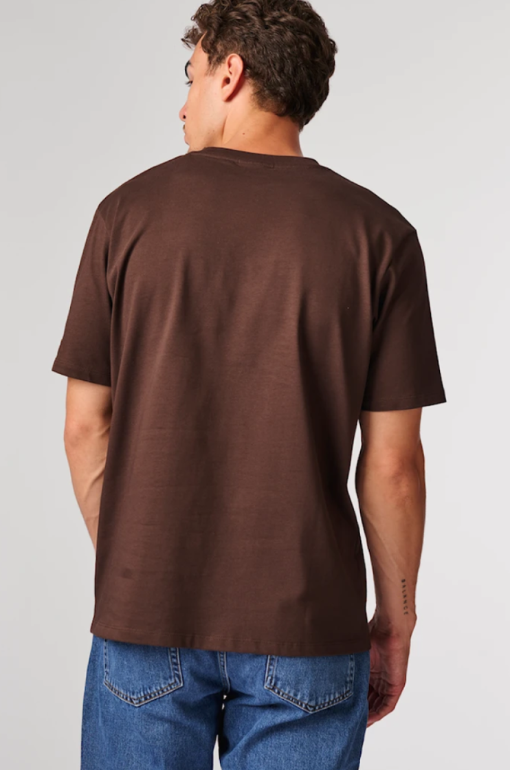 T-shirt Moose klein op de borst 600 brown