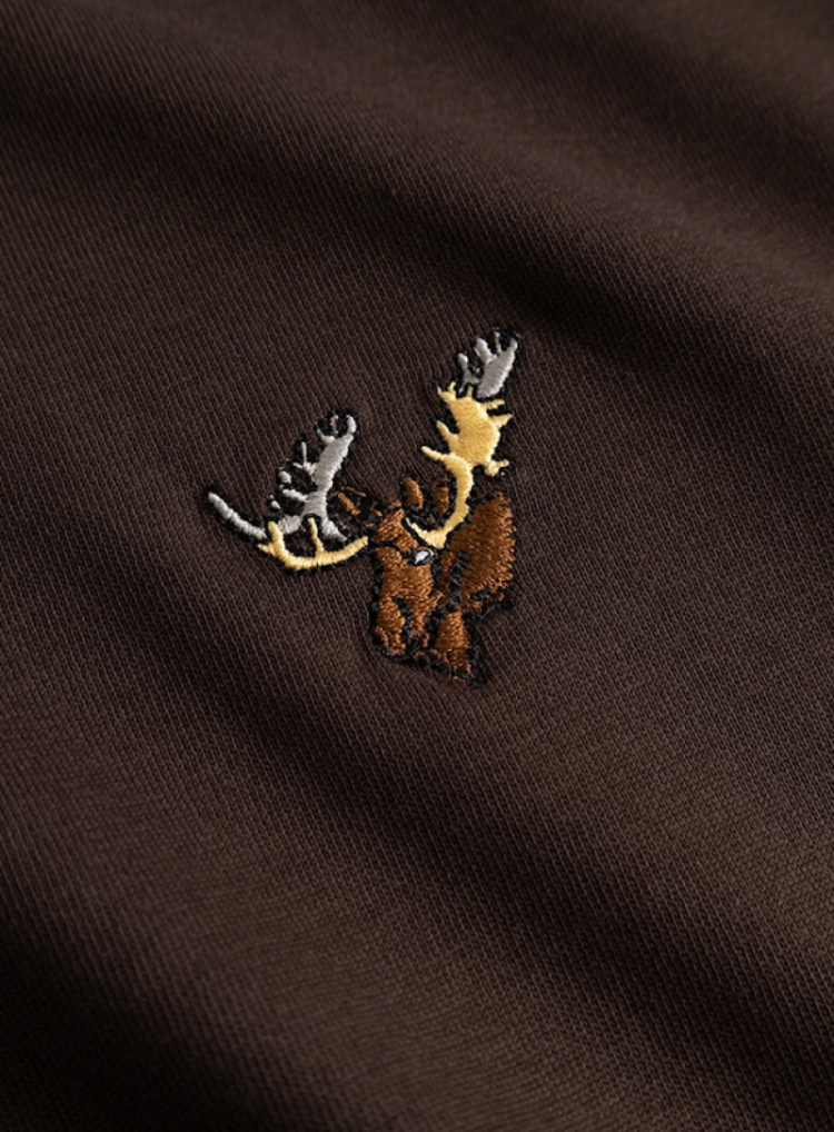 T-shirt Moose klein op de borst 600 brown