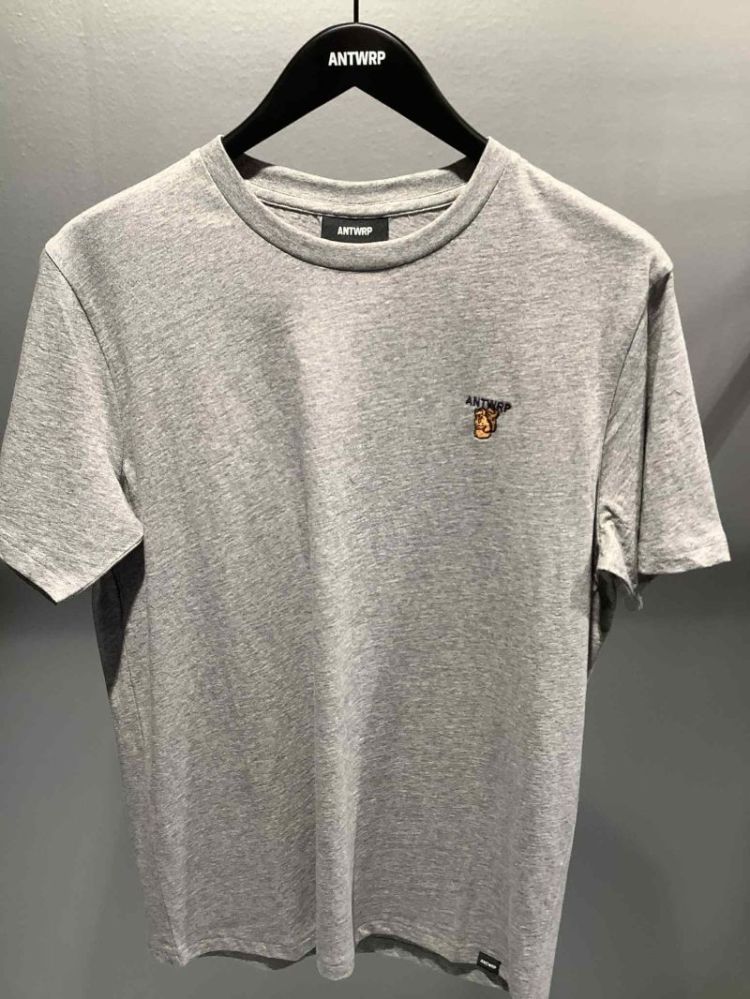 T-shirt kleine bokshandschoenen op borst 204 grey chiné