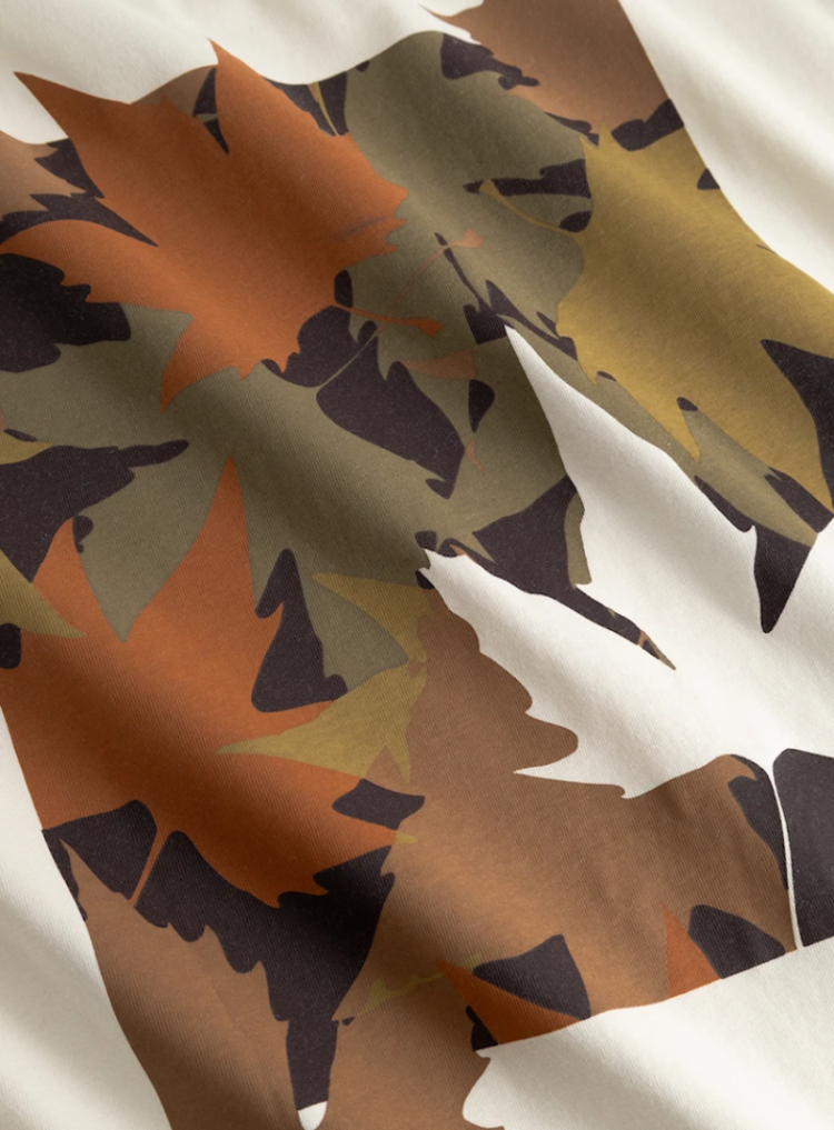 T-shirt backprint bladeren 121 birch