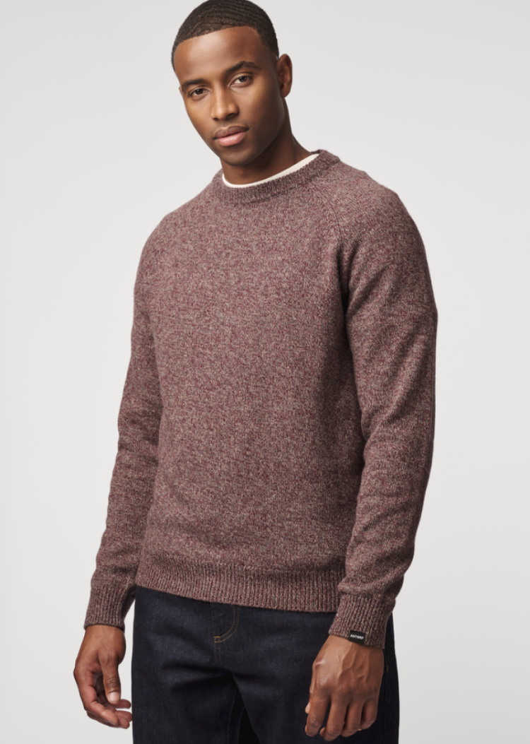 Pull gemeleerd 313 burgundy