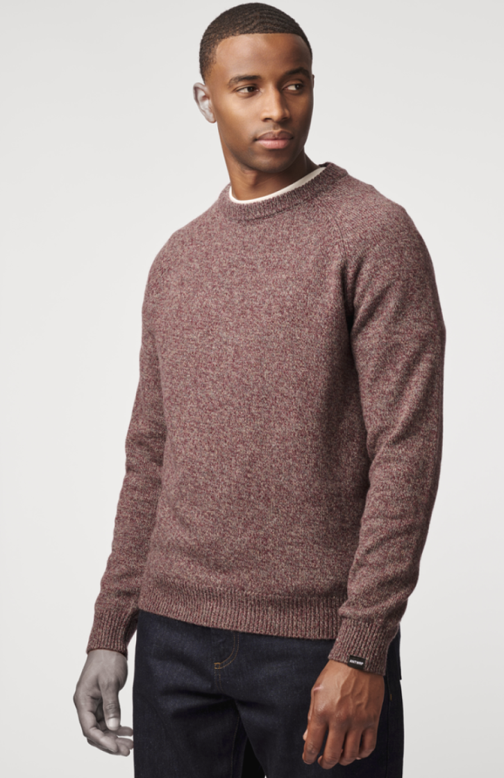 Pull gemeleerd 313 burgundy