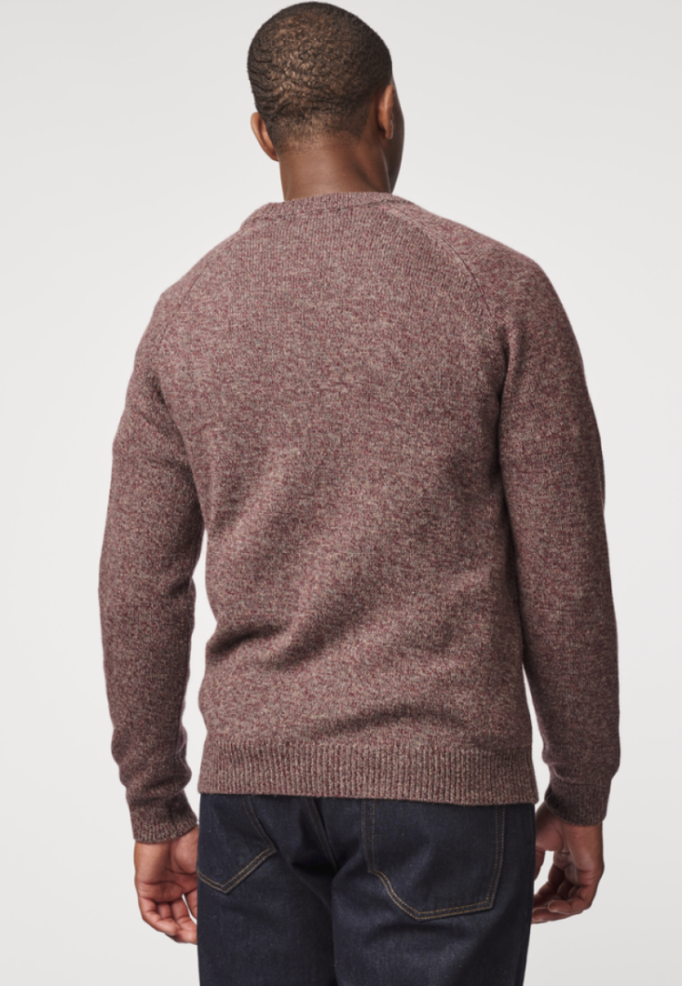 Pull gemeleerd 313 burgundy
