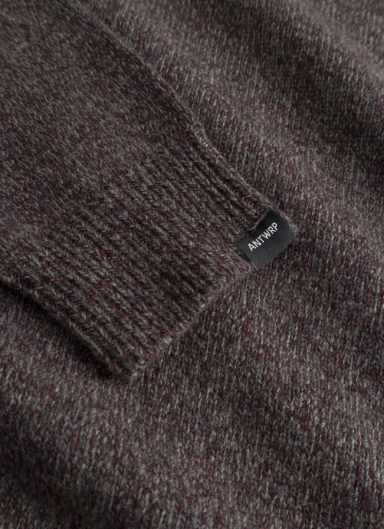 Pull gemeleerd 313 burgundy