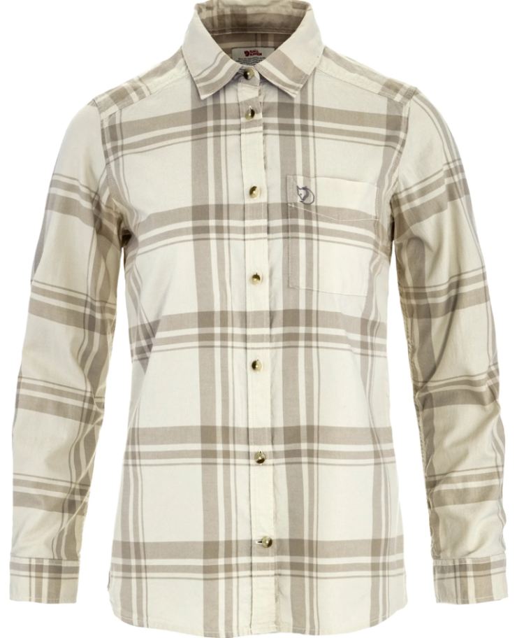 Ovik Lite Flannel Shirt Women 113-118 chalk white-fossil