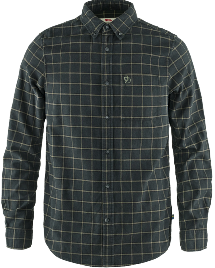 Övik Flannel Shirt Men 030 Dark Grey