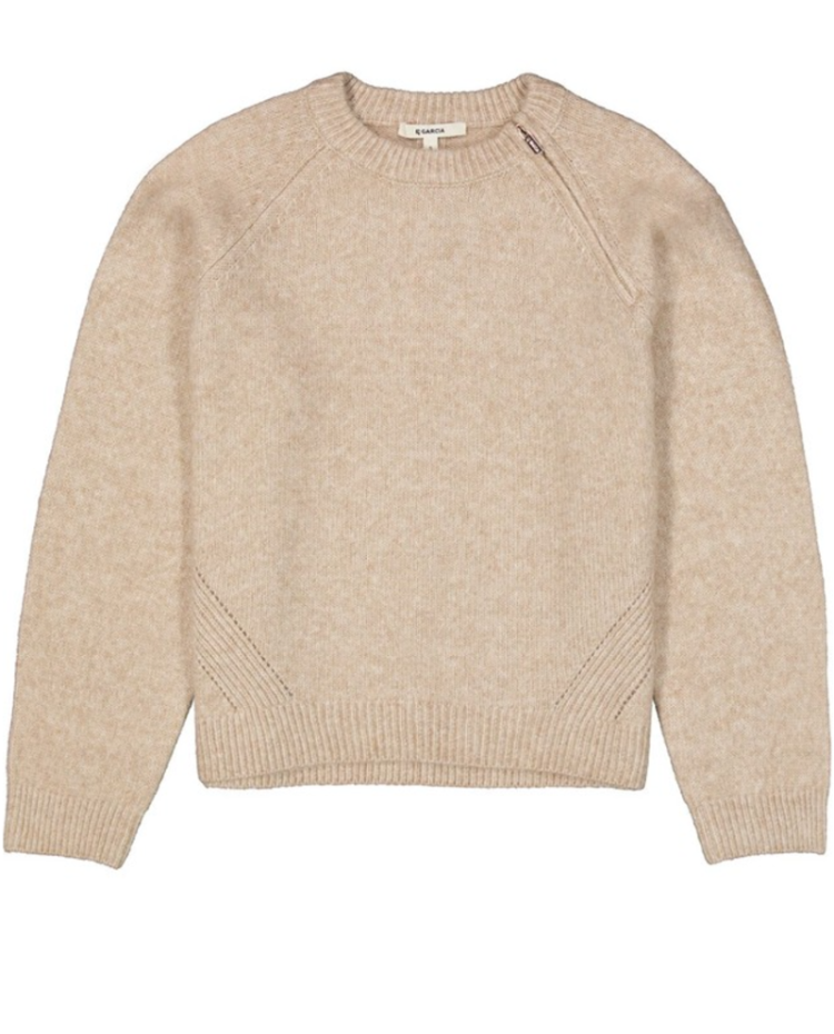 Pull rits aan 1 schouder 4992-winter camel