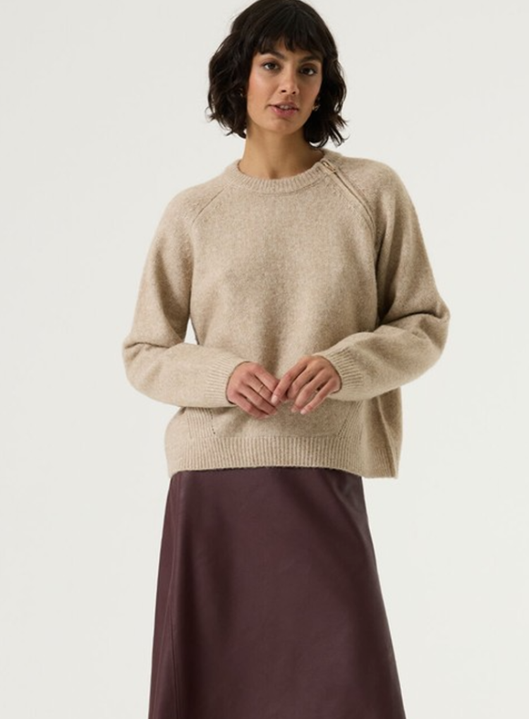 Pull rits aan 1 schouder 4992-winter camel